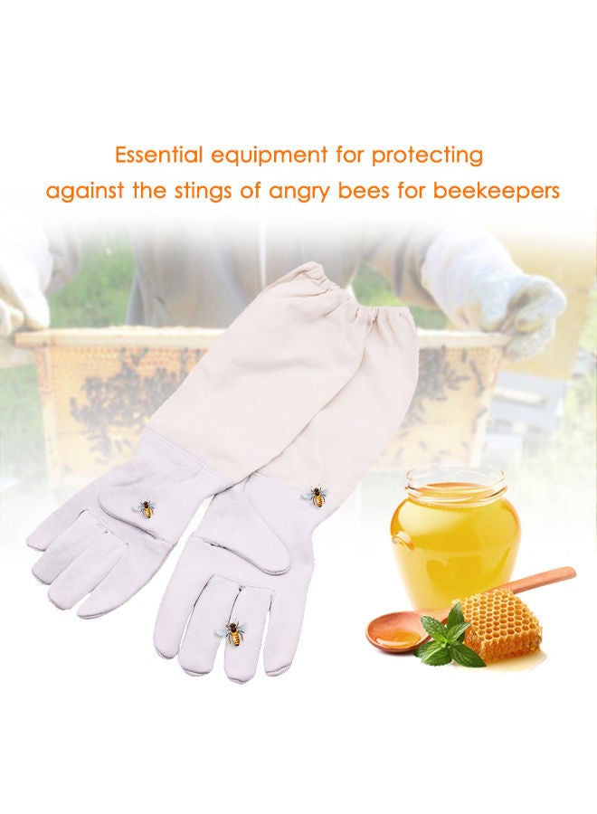 Y&D Protective Anti-slash Beekeeping Glove White 30centimeter - Image 3