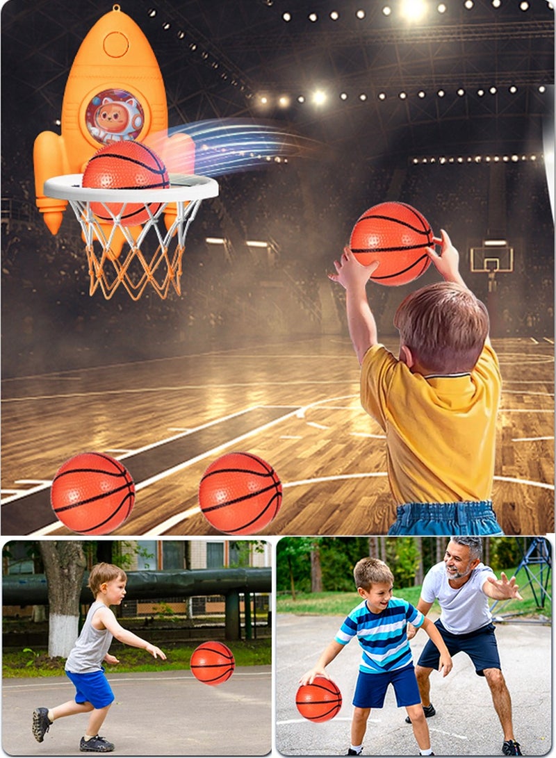 QUTOOB Basketball Hoop Set for Kids, Toddlers - Parent Child Indoor Basketball Game Includes Mini Basketball and Air Pump - Adjustable Height, Portable, and Easy to Assemble for Home, Office, Indoor, Outdoor  - Image 2