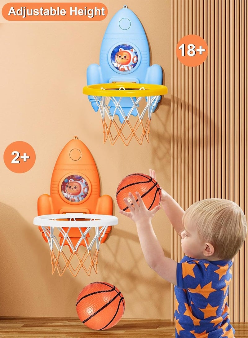 QUTOOB Basketball Hoop Set for Kids, Toddlers - Parent Child Indoor Basketball Game Includes Mini Basketball and Air Pump - Adjustable Height, Portable, and Easy to Assemble for Home, Office, Indoor, Outdoor  - Image 5