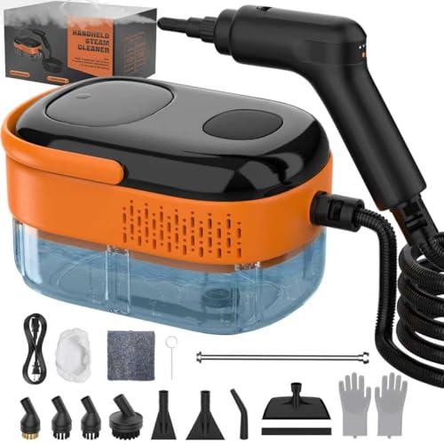 Koutop Steam Cleaner for Home & Car-Portable Handheld Steamer for Cleaning with 3-Level Handle, 15s Heat-Up, Large Tank, 16 Accessories - Clean Grease, Grout, Tile, Floor, Couch, Dirt, Furniture - Image 1