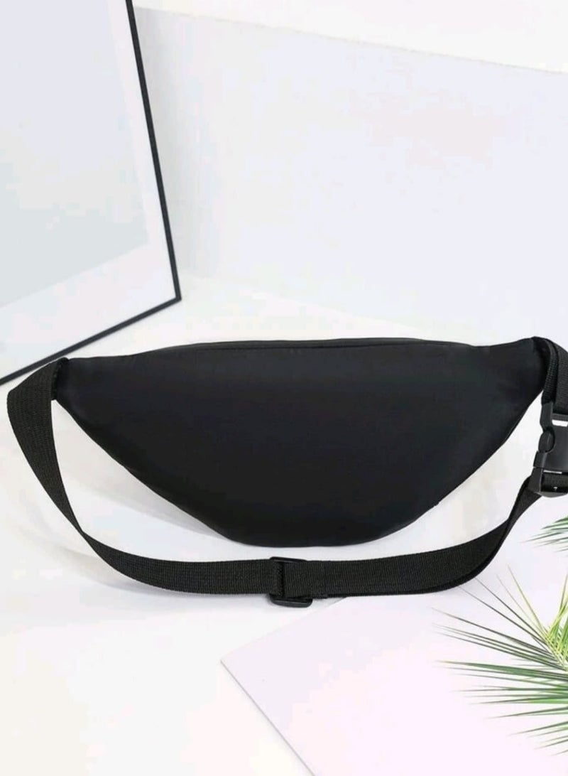 Quilted Pattern Fanny Pack With Zippers