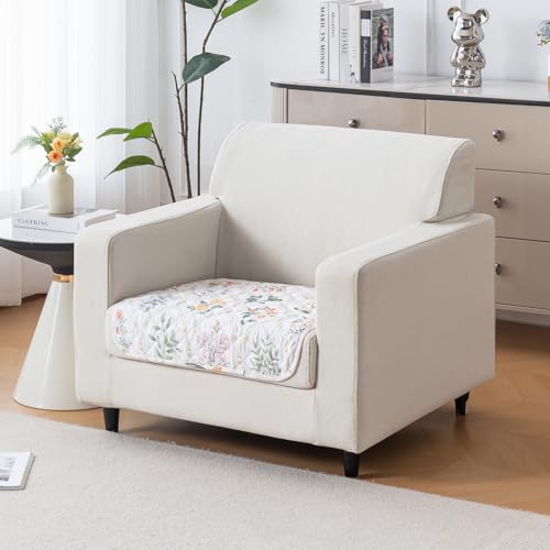 House of Quirk 'Mughal Series' Printed Quilted Sofa Cover for 1/2/3/4 Seater – Anti-Slip, Washable Couch Protector Slipcover (One Seater, Shalimar Garden, 80x60 cm) - Image 1