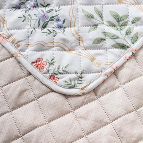 House of Quirk 'Mughal Series' Printed Quilted Sofa Cover for 1/2/3/4 Seater – Anti-Slip, Washable Couch Protector Slipcover (One Seater, Shalimar Garden, 80x60 cm) - Image 4