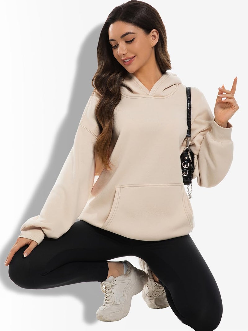 XFIFM 2 Pack Womens Oversized Hoodies Sweatshirts Fleece Hooded Pullover Tops Sweaters Casual Comfy Fall Fashion - Image 4
