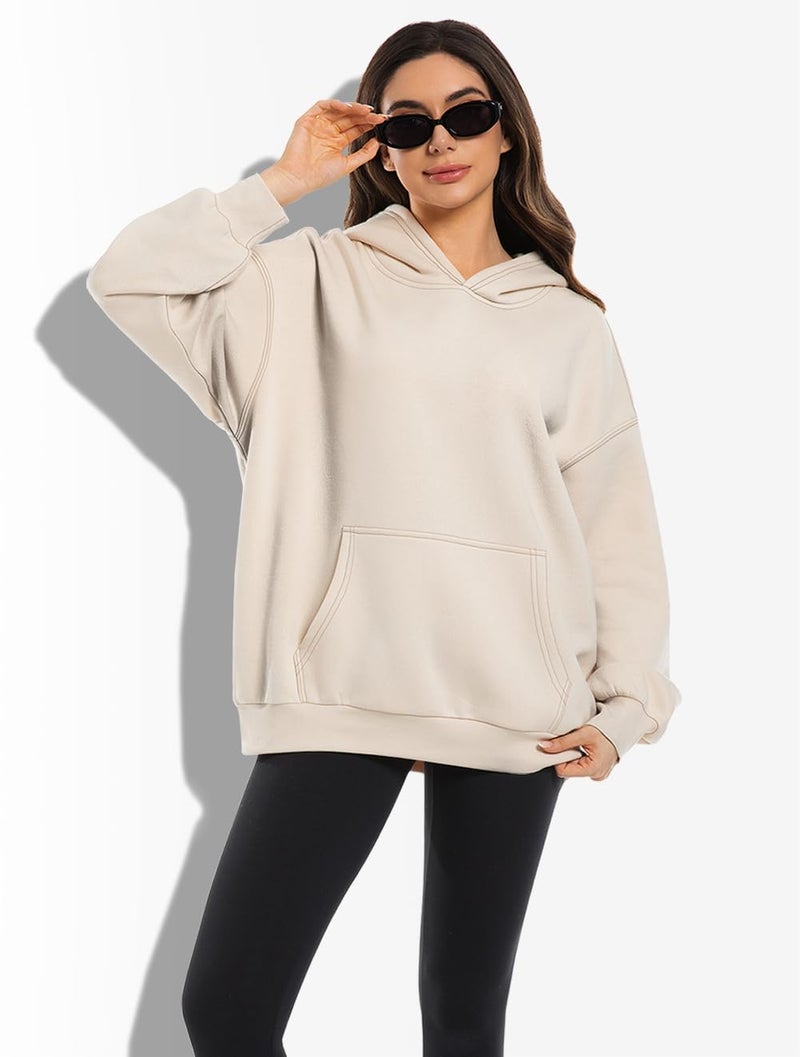 XFIFM 2 Pack Womens Oversized Hoodies Sweatshirts Fleece Hooded Pullover Tops Sweaters Casual Comfy Fall Fashion - Image 5