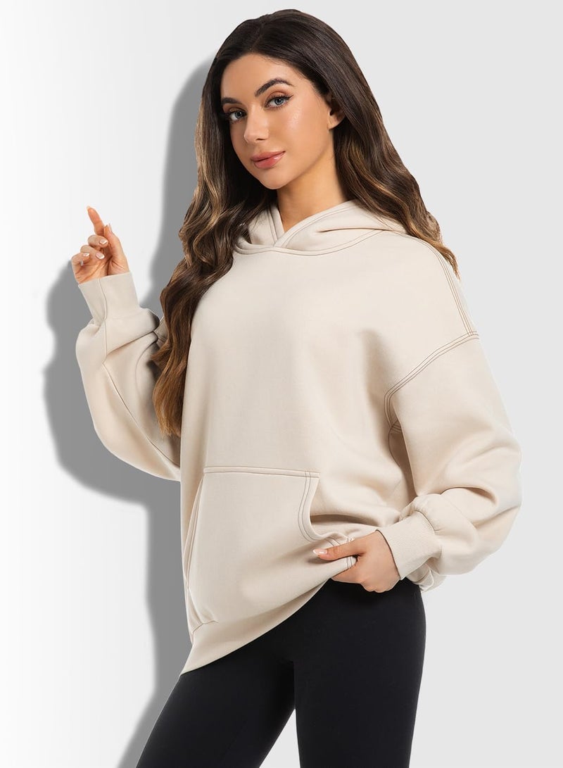 XFIFM 2 Pack Womens Oversized Hoodies Sweatshirts Fleece Hooded Pullover Tops Sweaters Casual Comfy Fall Fashion - Image 2