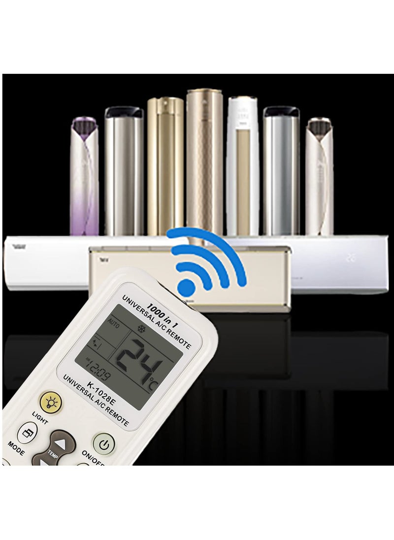 Universal Air Conditioner Remote Control Model K1028E with LCD Display Compatible with Mitsubishi Toshiba Hitachi Fujitsu Daewoo LG Sharp Samsung Electrolux Sanyo Aux Gree Haier Air Conditioner
