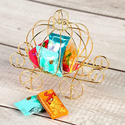 BinaryABC Cinderella Pumpkin Carriage Centerpiece Candy Holder Cart Container - Tabletop Decoration for Halloween & Wedding Parties - Image 2