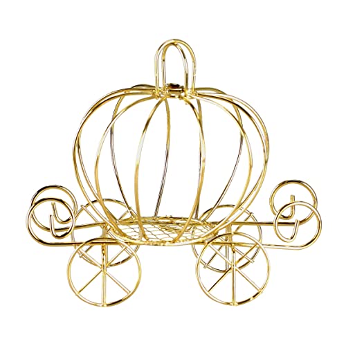 BinaryABC Cinderella Pumpkin Carriage Centerpiece Candy Holder Cart Container - Tabletop Decoration for Halloween & Wedding Parties - Image 1
