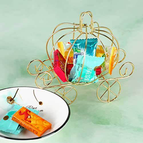 BinaryABC Cinderella Pumpkin Carriage Centerpiece Candy Holder Cart Container - Tabletop Decoration for Halloween & Wedding Parties - Image 4