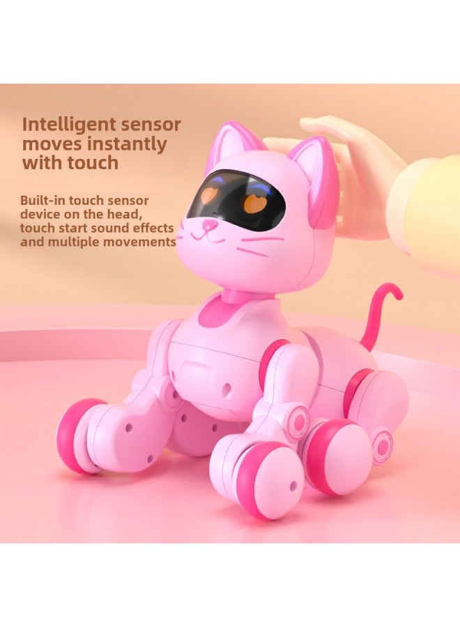 Yingjia 6602 Intelligent Pet Robot Cat Talking Remote Control Educational Early Education Boys And Girls Toys-Color:Pink 6602  - Image 4