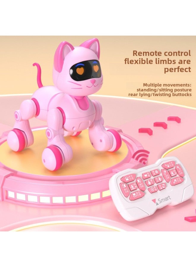 Yingjia 6602 Intelligent Pet Robot Cat Talking Remote Control Educational Early Education Boys And Girls Toys-Color:Pink 6602  - Image 2