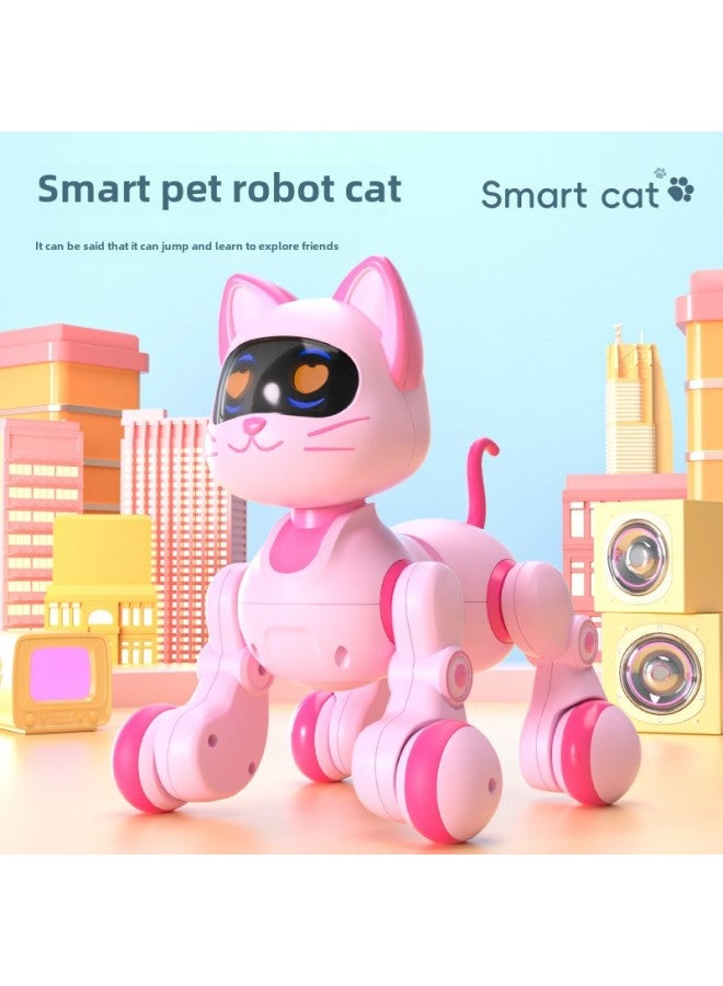 Yingjia 6602 Intelligent Pet Robot Cat Talking Remote Control Educational Early Education Boys And Girls Toys-Color:Pink 6602  - Image 3