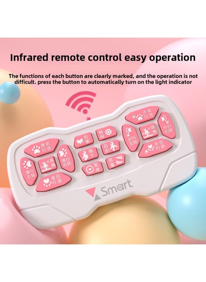 Yingjia 6602 Intelligent Pet Robot Cat Talking Remote Control Educational Early Education Boys And Girls Toys-Color:Pink 6602  - Image 5