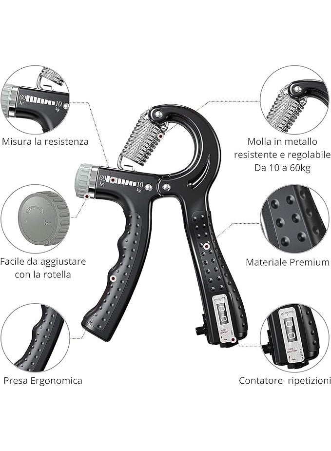ام دي أداة تمارين اليد لتقوية المعصم بتصميم زنبركي بمستويات مقاومة - Image 4