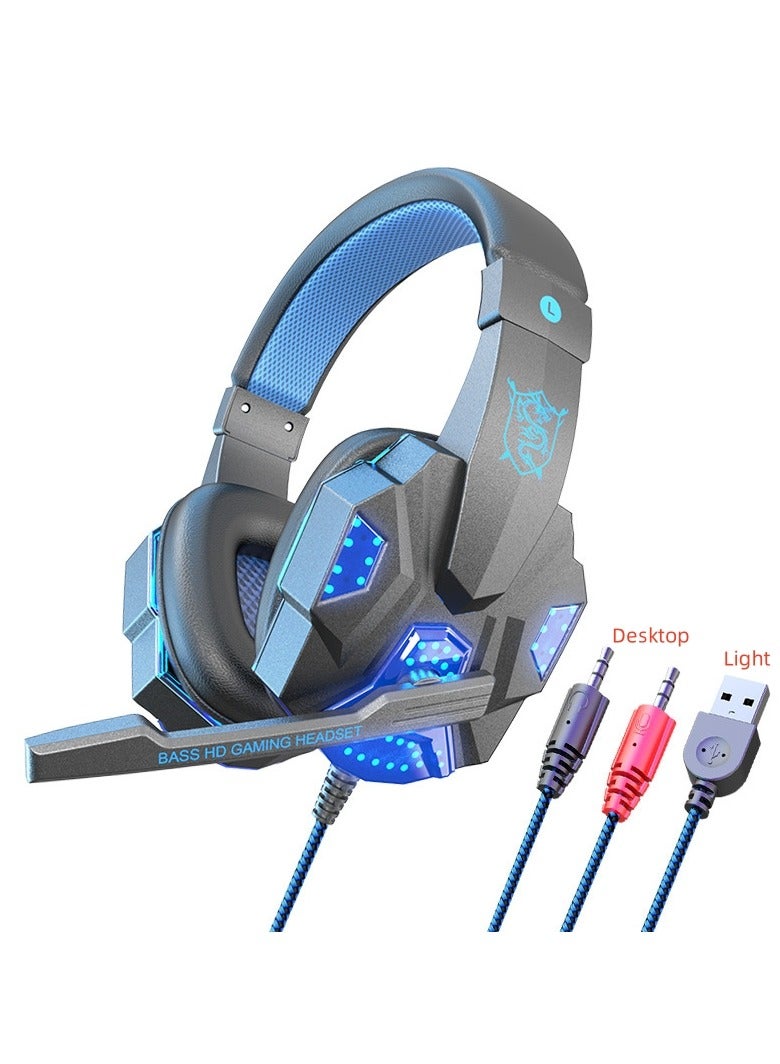 Gaming Headset for desktop Gaming headphone with Microphone LED Light  - Image 2
