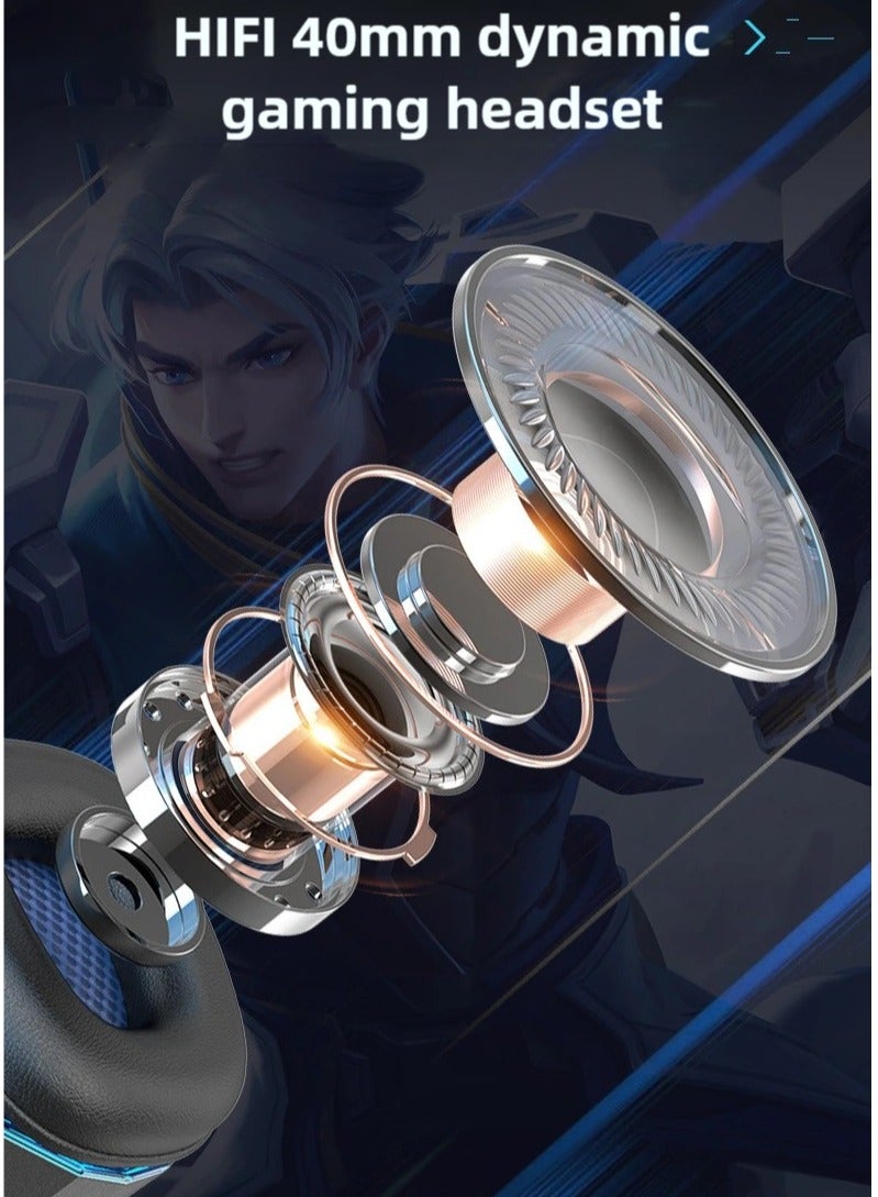 Gaming Headset for desktop Gaming headphone with Microphone LED Light  - Image 5