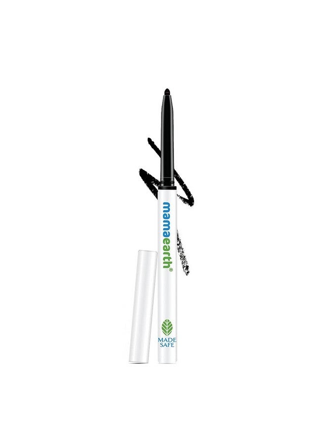 Mamaearth Mamaearth Long Stay Kajal Pencil Black Retractable Waterproof, With Vitamin C & Chamomile, Charcoal Black, Matte Finish - Image 1