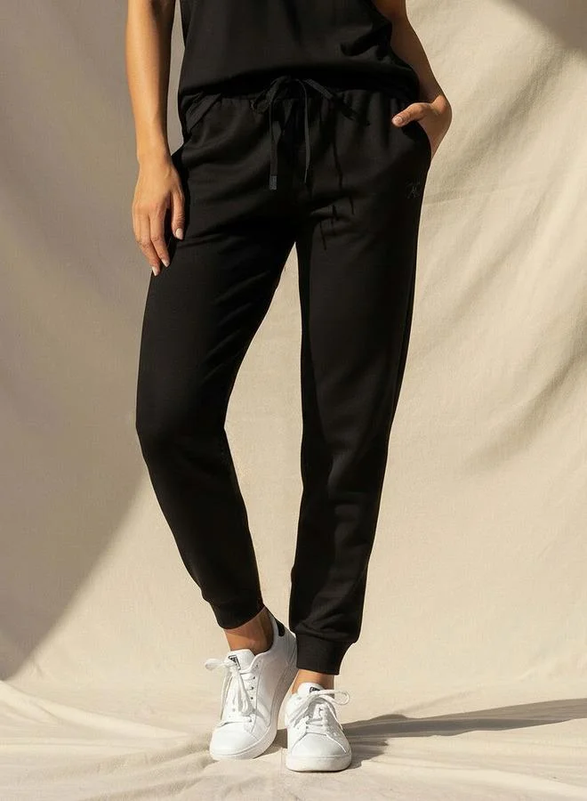 Women Soft Touch Drawstring Waist Joggers