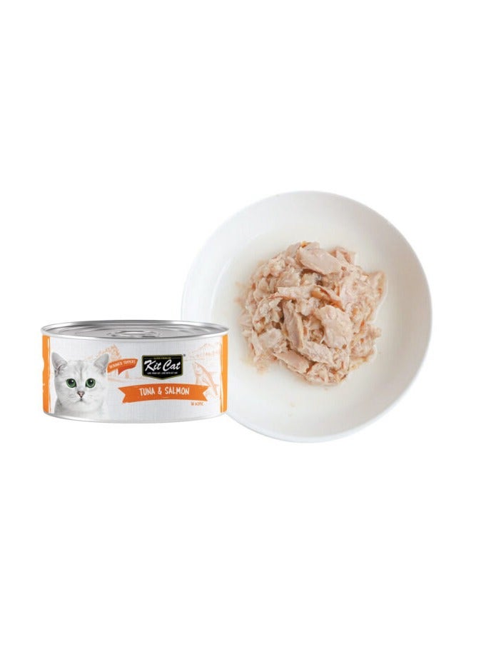Kit Cat Tuna And Salmon Cat Wet Food 80g x 10pcs - Image 2
