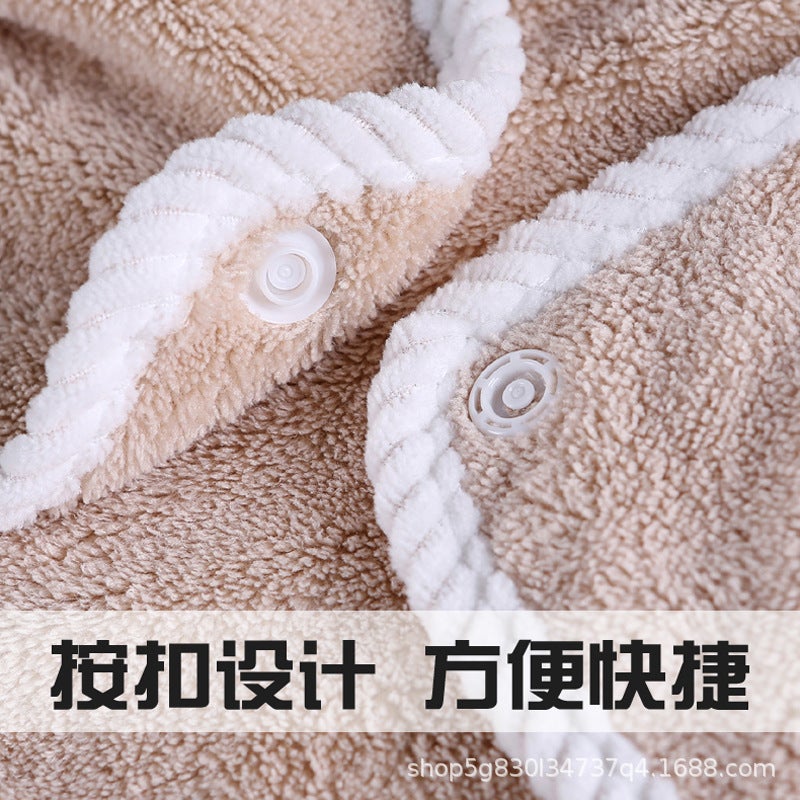 Manufacturer Versatile Bath Skirt Coral Velvet Soft And Absorbent Household Wearable Bath Towel Female Adult Suspender Bath Skirt - Image 5