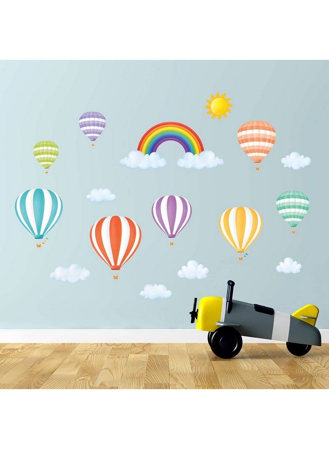 ديكو وال Ds81801 قوس قزح وبالونات الهواء الساخن للأطفال ملصقات الحائط ملصقات الحائط قشر وعصا ملصقات الحائط القابلة للإزالة للأطفال الحضانة غرفة نوم غرفة المعيشة D؟ كور - Image 4