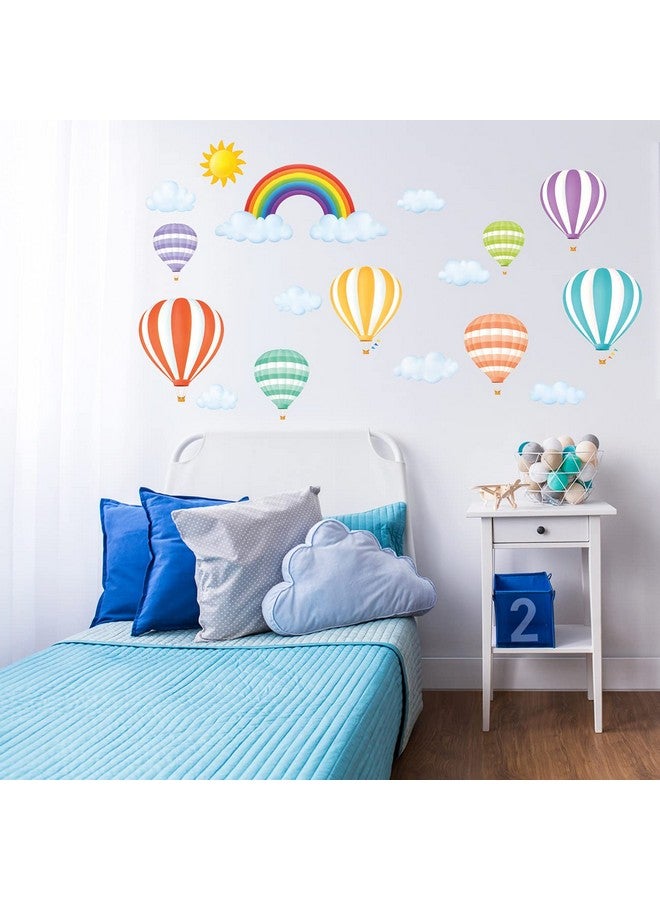ديكو وال Ds81801 قوس قزح وبالونات الهواء الساخن للأطفال ملصقات الحائط ملصقات الحائط قشر وعصا ملصقات الحائط القابلة للإزالة للأطفال الحضانة غرفة نوم غرفة المعيشة D؟ كور - Image 2