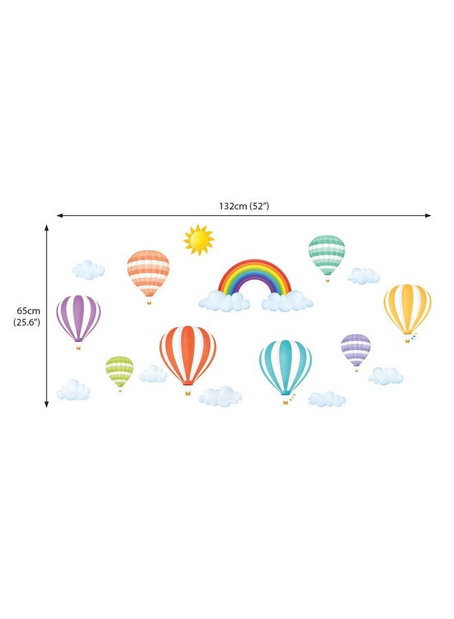 ديكو وال Ds81801 قوس قزح وبالونات الهواء الساخن للأطفال ملصقات الحائط ملصقات الحائط قشر وعصا ملصقات الحائط القابلة للإزالة للأطفال الحضانة غرفة نوم غرفة المعيشة D؟ كور - Image 5
