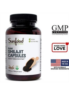 sunfood superfoods Sunfood Raw Shilajit Capsules. Potent Adaptogenic Herb. 100% Pure: No Fillers, Additives or Preservatives. Hand Harvested from High Altitude Himalayan Mountains. 500 mg Capsules. 90 Count Bottle  - Image 3