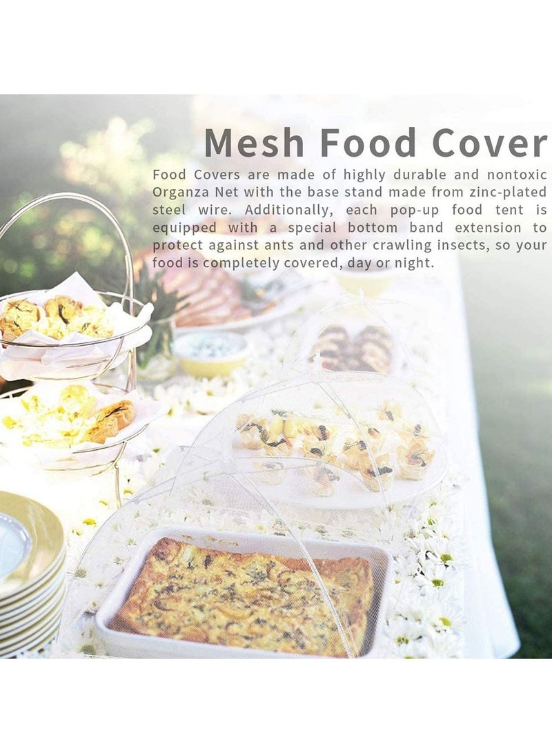 KASTWAVE Pop-Up Mesh Food Cover, Screen Covers Umbrella Tent, Reusable and Collapsible Cover Net Keep Out Outdoor Flies, Bugs, Mosquitos, Picnics, BBQ Nets - Image 2