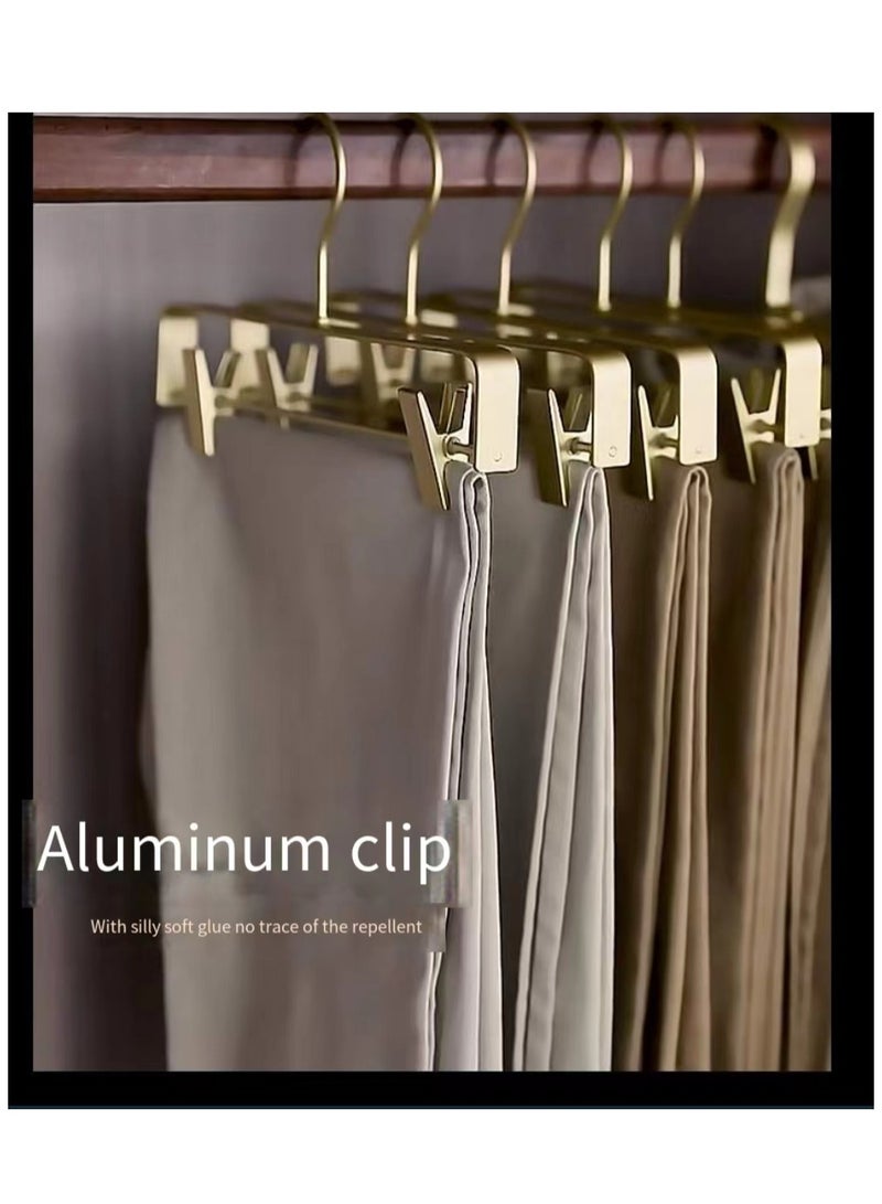 Women's pants hanger gold 5-piece set, adjustable heavy-duty, space saving - Image 3