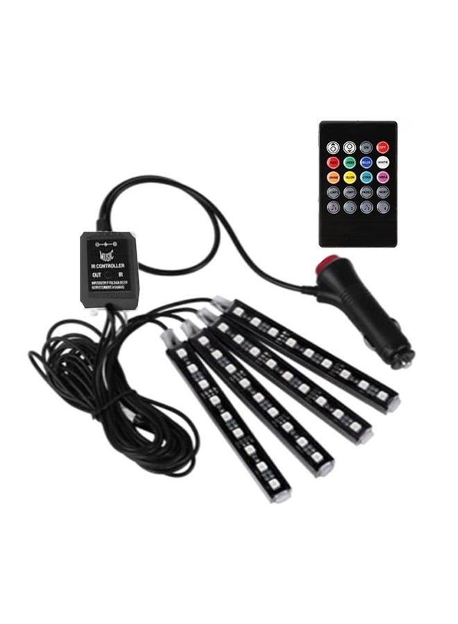 Loquat 4 LED Interior Car Lighting Strip With IR Remote