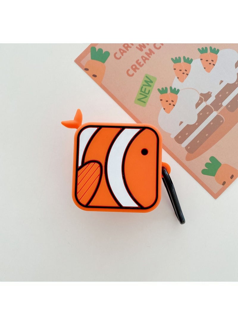 Case Compatible with Samsung Galaxy Buds 2 Case (2021) Galaxy Buds Pro Case (2021) Galaxy Buds Live Buds 2 Pro Cartoon Silicone Full Protective Cute Covers for Girls Women Clownfish - Image 2