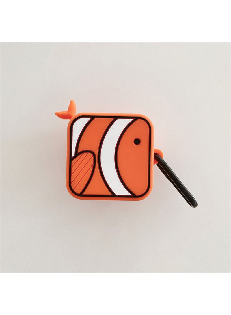 Case Compatible with Samsung Galaxy Buds 2 Case (2021) Galaxy Buds Pro Case (2021) Galaxy Buds Live Buds 2 Pro Cartoon Silicone Full Protective Cute Covers for Girls Women Clownfish - Image 1