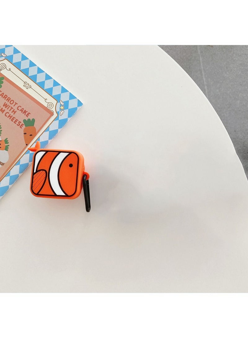 Case Compatible with Samsung Galaxy Buds 2 Case (2021) Galaxy Buds Pro Case (2021) Galaxy Buds Live Buds 2 Pro Cartoon Silicone Full Protective Cute Covers for Girls Women Clownfish - Image 4