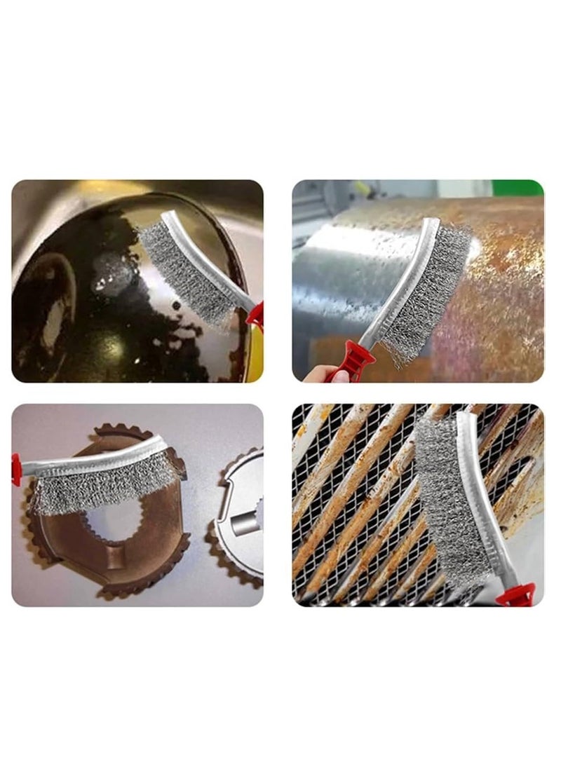 Wire Brushe,Steel Wire Hand Brushe,Suitable For Rust Removal, Removing Rust, Paint, Welding Slag,Automobile,Kitchen,1.96inch - Image 4