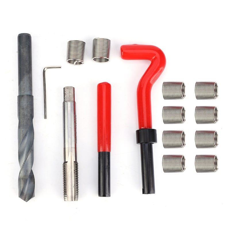 15 Pcs Thread Inserts M14x1.5 Female Thread Repairing Accessory Assortment Kit - Image 1