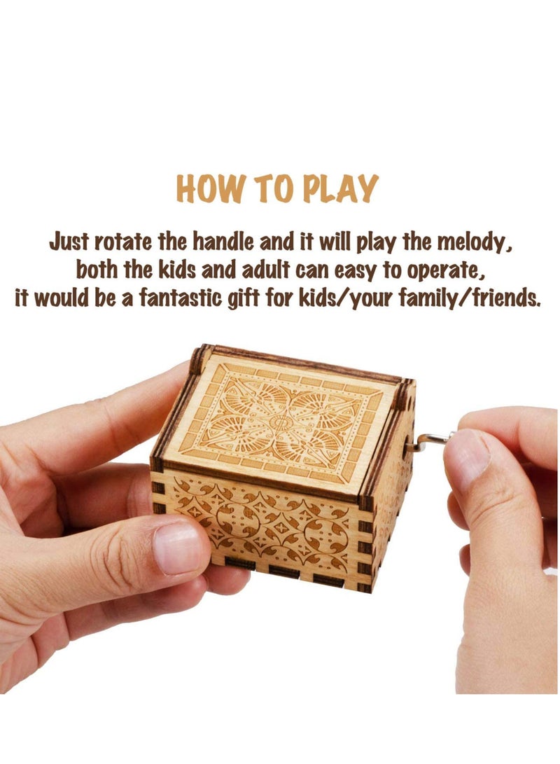 Barakah Wooden Color Painted Music Box You are My Sunshine Coloured Drawing Box, Gifts for Daughter, Son, Love Ones Wedding Anniversary Birthday Valentine's Day - Image 2