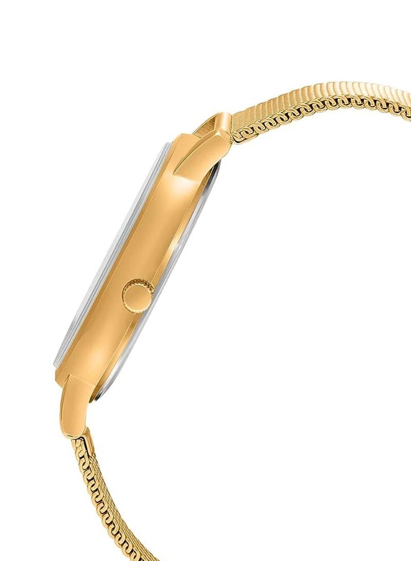 CASIO Men’s Analog Quartz Gold Stainless Steel Mesh Band Watch 41mm - MTP-B125MG-3AVDF - Image 2