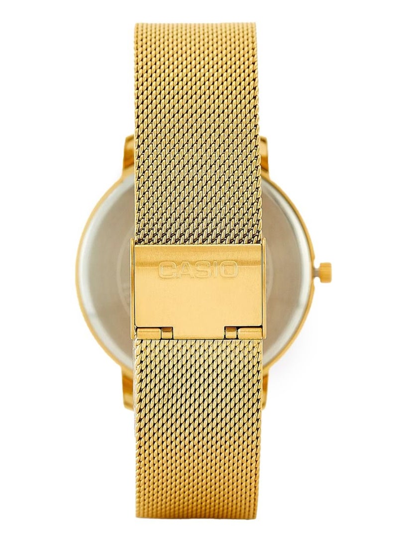 CASIO Men’s Analog Quartz Gold Stainless Steel Mesh Band Watch 41mm - MTP-B125MG-3AVDF - Image 5