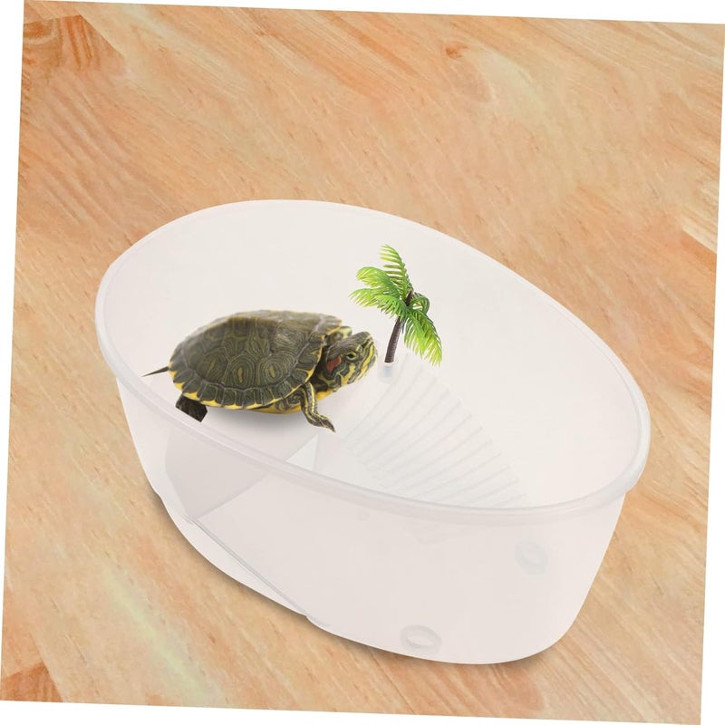 SUPVOX Turtle Tank Basking Platform High Transparency Compact Reptile Habitat for Turtles Geckos and Small for Safe Sunbathing and Play - Image 3
