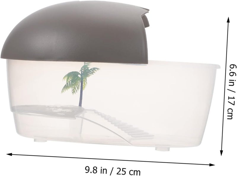 SUPVOX Turtle Tank Basking Platform High Transparency Compact Reptile Habitat for Turtles Geckos and Small for Safe Sunbathing and Play - Image 2