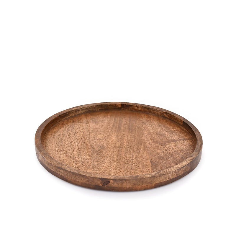 EDHAS Round Wooden Decorative Candle Holder Tray for Coffee Table Centerpieces Modern Farmhouse Home Decorations 3048cm x 3048cm x 254cm