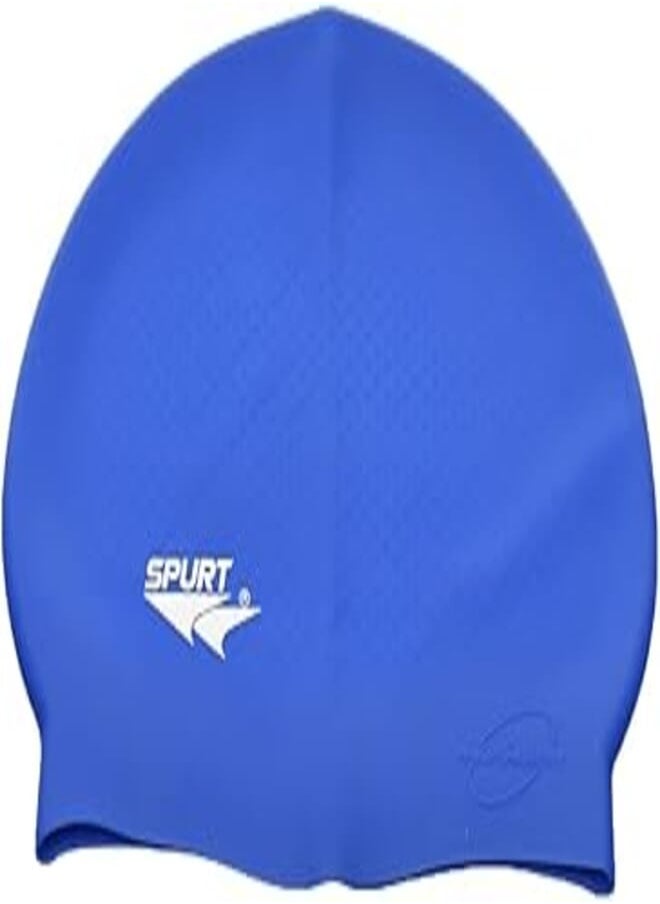 Spurt SPURT Granular Silicone Swimming Cap in Bag For Adults Blue 