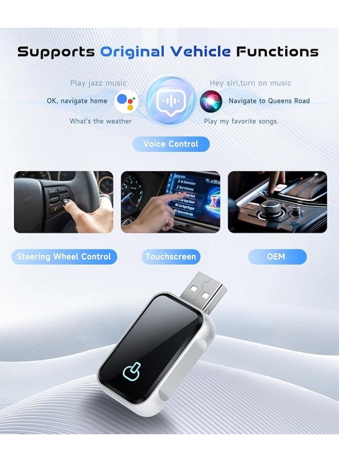 محول 2025 لاسلكي لـ Android وCarPlay 2 في 1 – يحوّل CarPlay والسيارة السلكية إلى لاسلكي، يو إس بي/تايب-سي وصّل وشغّل للسيارات المزودة بـ CarPlay السلكي - Image 5