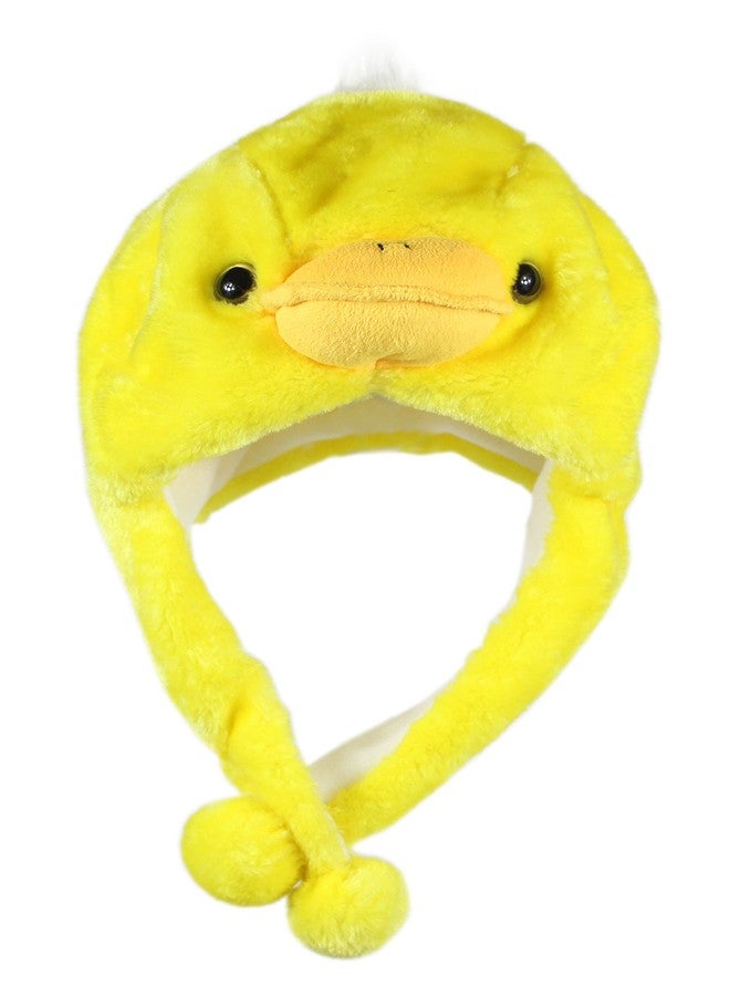 Bioterti Plush Fun Animal Hats One Size Cap Polyester With Fleece Lining (Duck) - Image 2