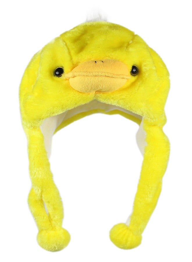 Bioterti Plush Fun Animal Hats One Size Cap Polyester With Fleece Lining (Duck) - Image 1