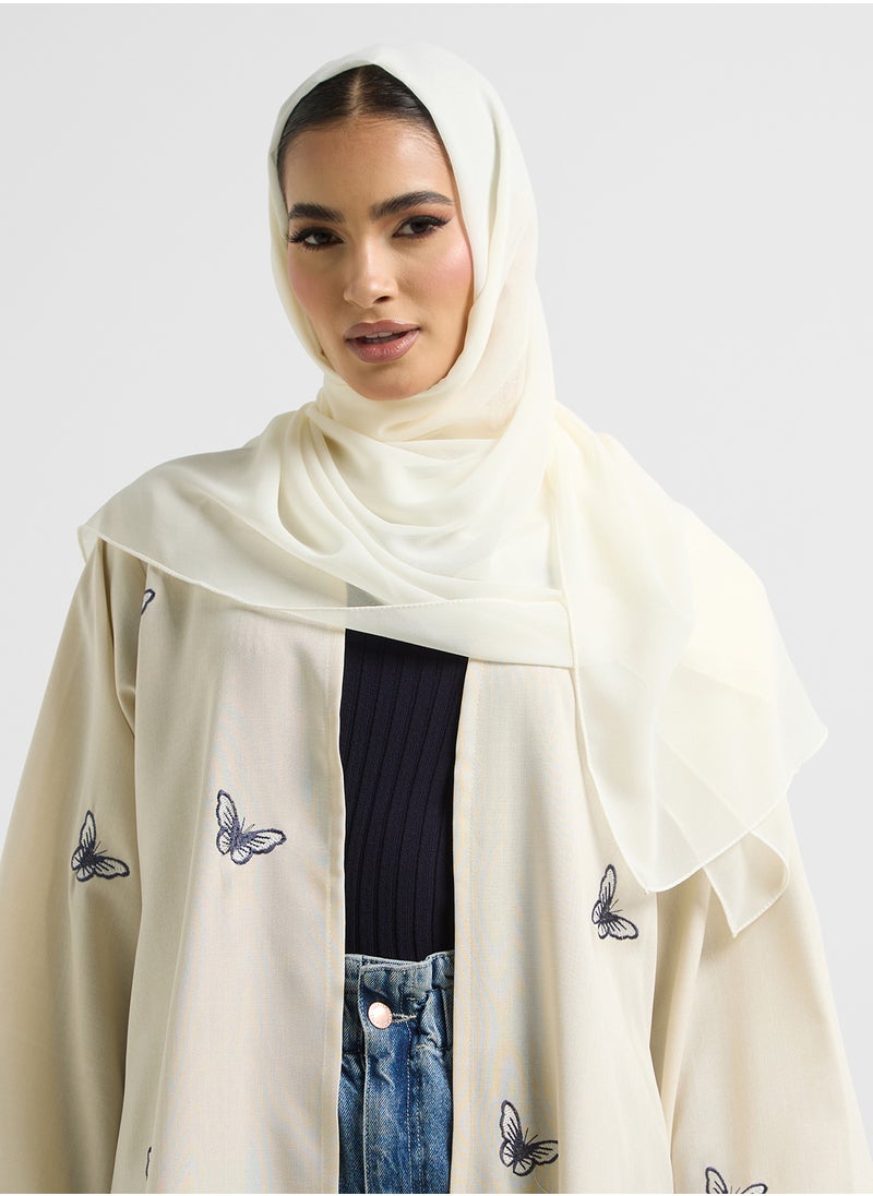 Khizana Printed Abaya With Sheila  - Image 4