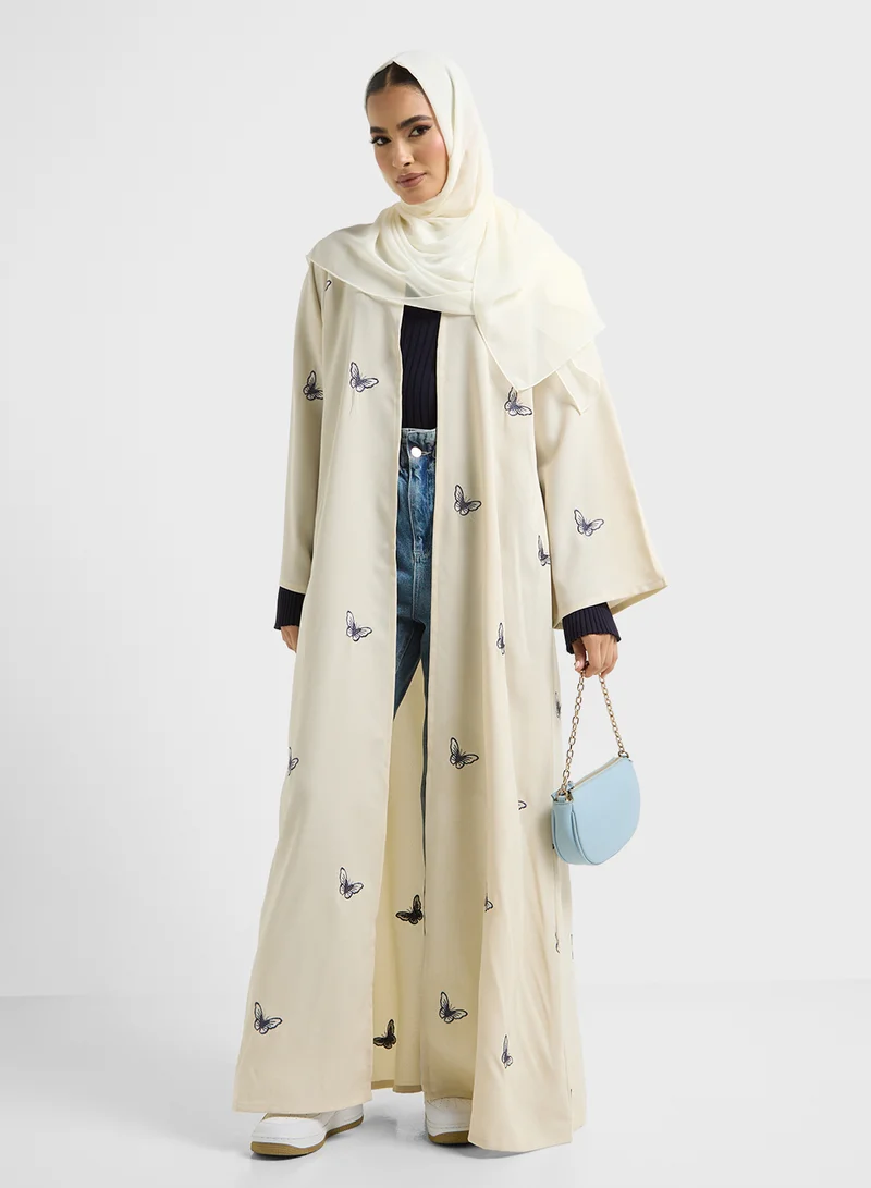 Khizana Printed Abaya With Sheila
