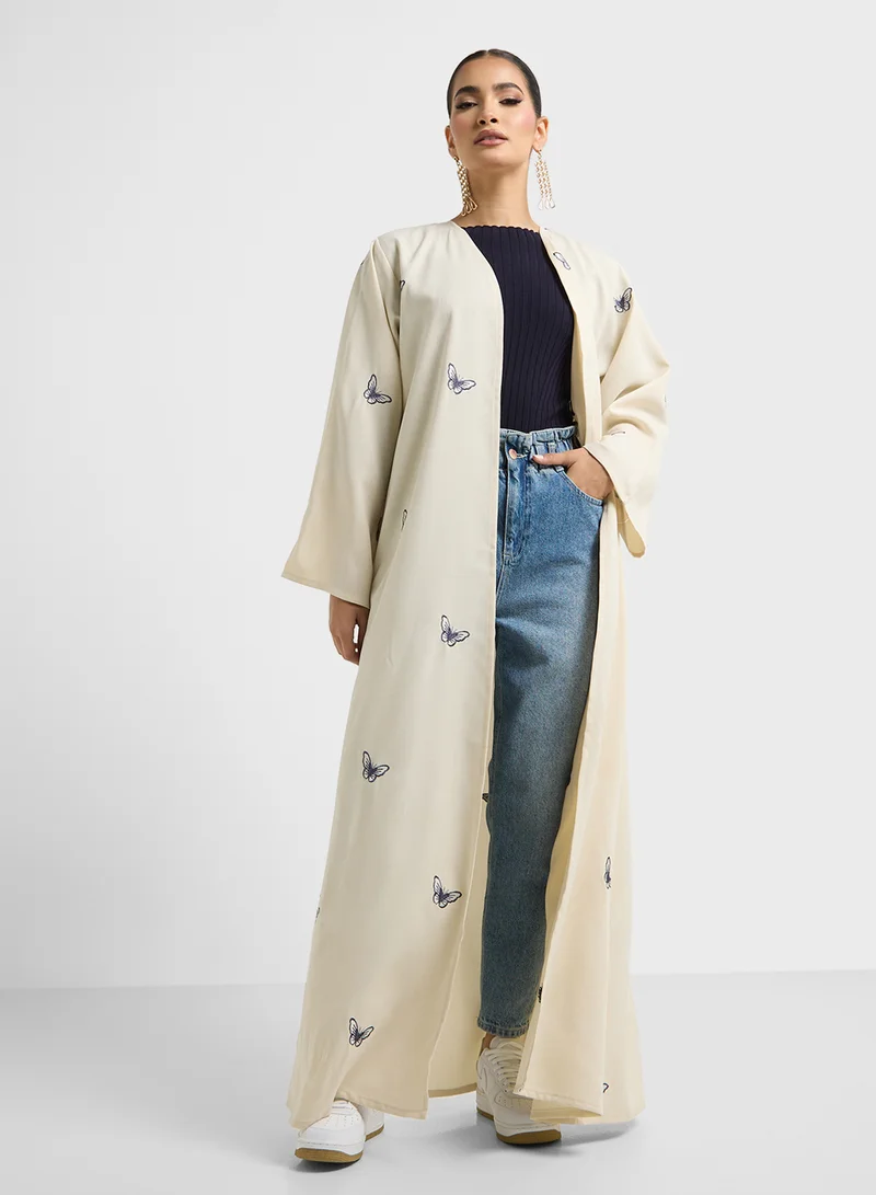 Khizana Printed Abaya With Sheila